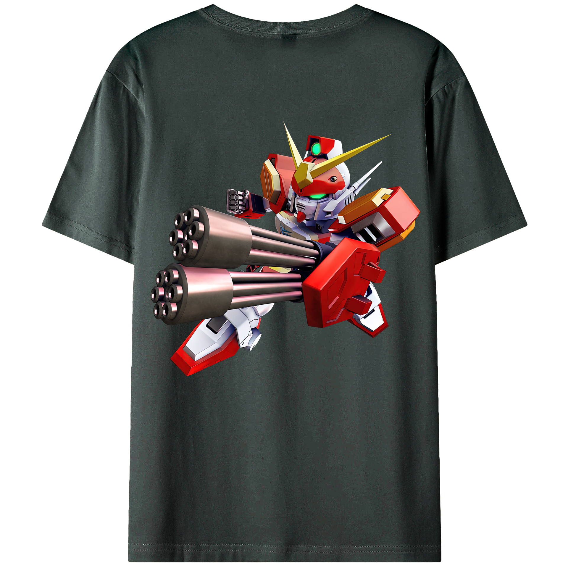 （画像用） 機動戦士ガンダム Mobile Suit Gundam 綿100％ メンズ半袖Tシャツ（バックプリント） 通気性